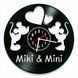 Настінний вініловий годинник Міккі і Мінні Маус, діаметр 30см Vinyl-Clock-C-Mickey and Minnie Mouse-6 фото