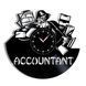 Wall Vinyl Record Clock Accountant 12" 89-1-1 photo 1