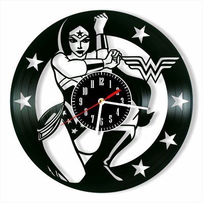 Wall Vinyl Record Clock Wonder Woman 12" Vinyl-Clock-Wonder Woman-1 photo