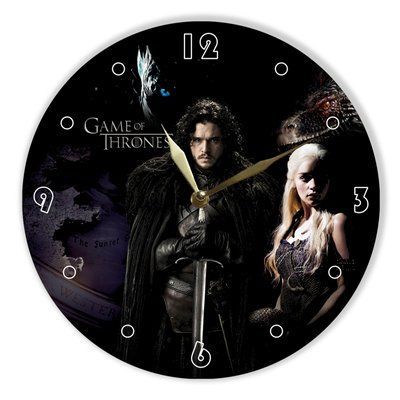 Настінний вініловий годинник Гра престолів, діаметр 30см UF-Clock-M-Game of Thrones-4 фото