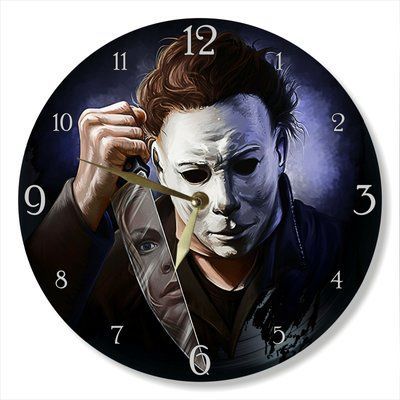 Настінний вініловий годинник Майкл Маєрс, діаметр 30см UF-Clock-M-Michael Myers-1 фото