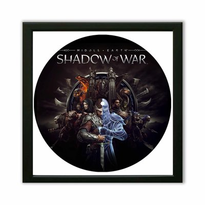 Vinyl Record Decor in a Wooden Frame Shadow of War 14" UF-Frame-Shadow of War-1 photo