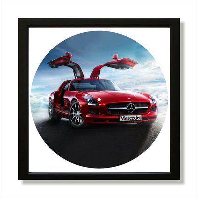 Vinyl Record Decor in a Wooden Frame Mercedes 14" 227-4-1 photo