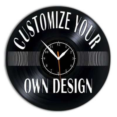 Custom Vinyl Wall Clock 12" Vinyl-Clock-Custom-1 photo