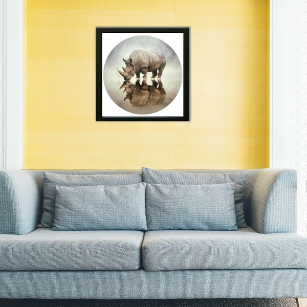 Vinyl Record Decor in a Wooden Frame Rhino 14" UF-Frame-Rhino-2 photo