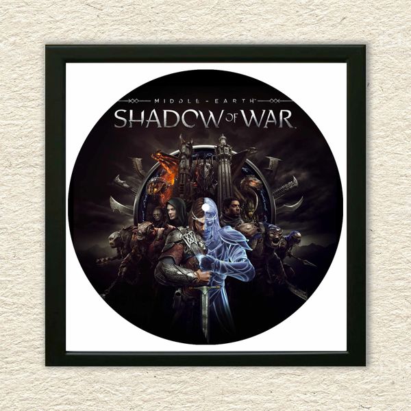 Vinyl Record Decor in a Wooden Frame Shadow of War 14" UF-Frame-Shadow of War-1 photo