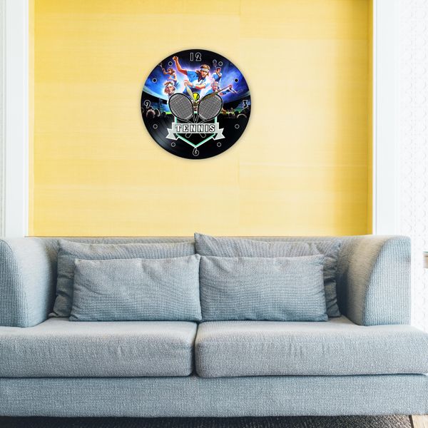 Wall Vinyl Record Clock Tennis 12" UF-Clock-Tennis-1 photo