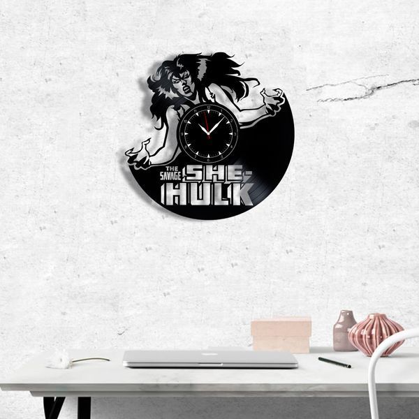Wall Vinyl Record Clock She-Hulk 12" Vinyl-Clock-She-Hulk-1 photo