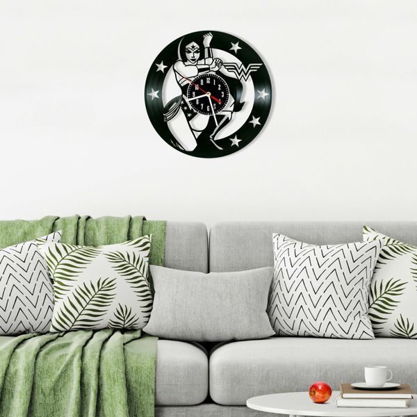 Wall Vinyl Record Clock Wonder Woman 12" Vinyl-Clock-Wonder Woman-1 photo