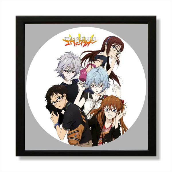 Vinyl Record Decor in a Wooden Frame Neon Genesis Evangelion 14" UF-Frame-Neon Genesis Evangelion-2 photo