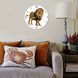 Wall Vinyl Record Clock Lion 12" 80-2-1 photo 2