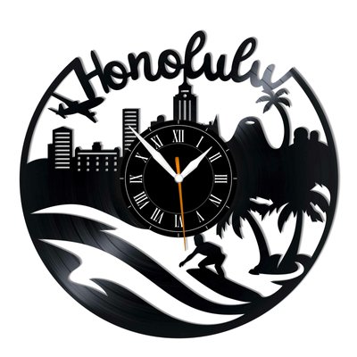 Wall Vinyl Record Clock Honolulu 12" Vinyl-Clock-Honolulu-1 photo