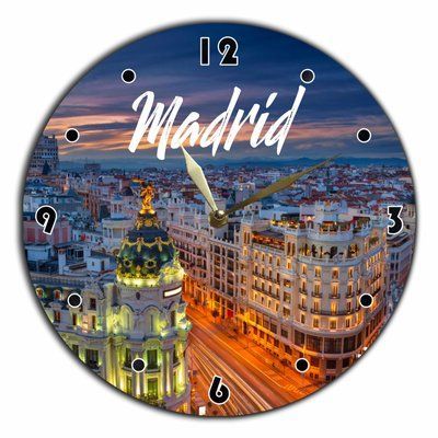 Wall Vinyl Record Clock Madrid 12" 21-2-1 photo