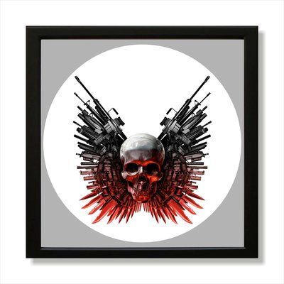 Vinyl Record Decor in a Wooden Frame Gun 14" 124-4-1 photo