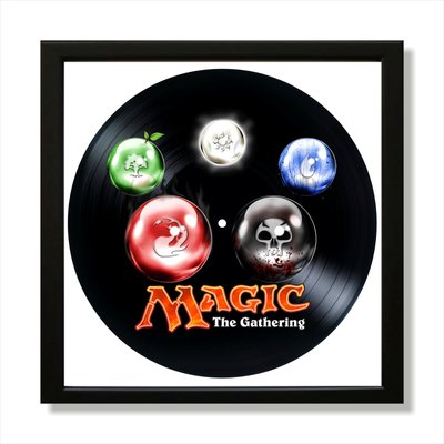 Vinyl Record Decor in a Wooden Frame Magic The Gathering 14" UF-Frame-Magic The Gathering-2 photo