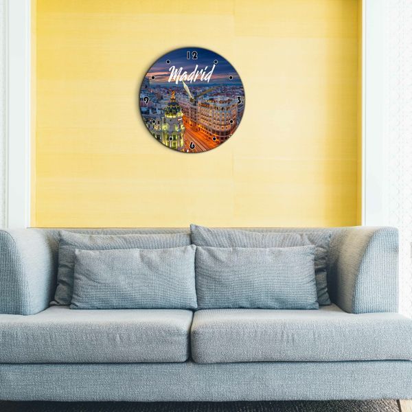 Wall Vinyl Record Clock Madrid 12" 21-2-1 photo