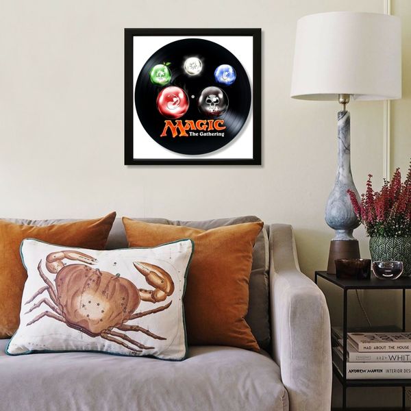 Vinyl Record Decor in a Wooden Frame Magic The Gathering 14" UF-Frame-Magic The Gathering-2 photo