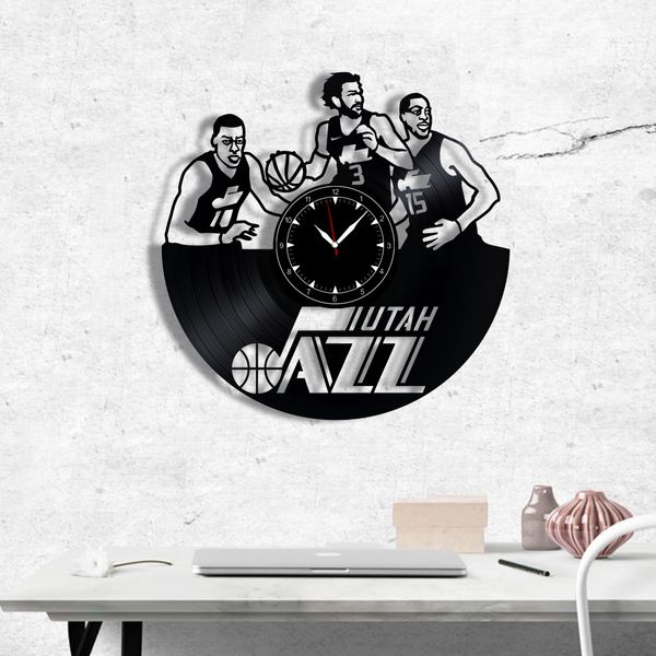 Wall Vinyl Record Clock Utah Jazz 12" Vinyl-Clock-Utah Jazz-1 photo