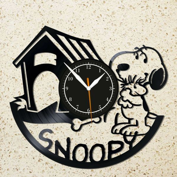Wall Vinyl Record Clock Snoopy 12" Vinyl-Clock-C-Snoopy-6 photo