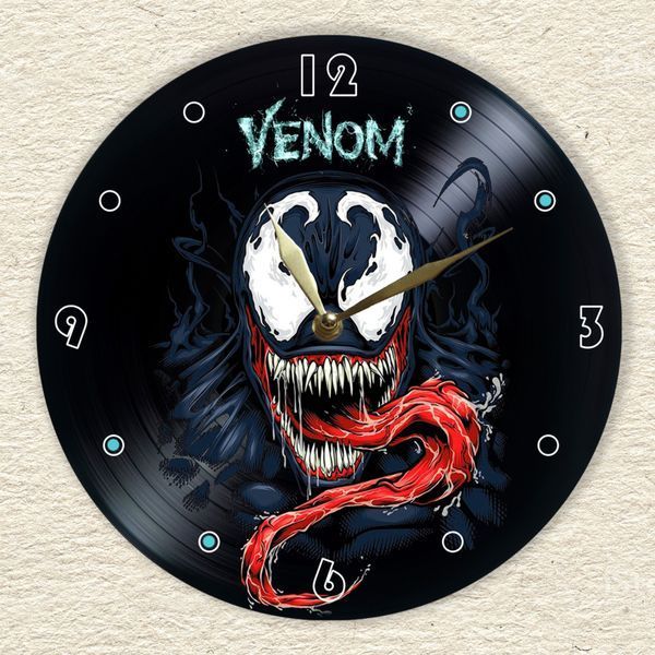 Настінний вініловий годинник Веном, діаметр 30см UF-Clock-M-Venom-1 фото