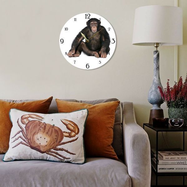 Wall Vinyl Record Clock Monkey 12" 81-2-1 photo