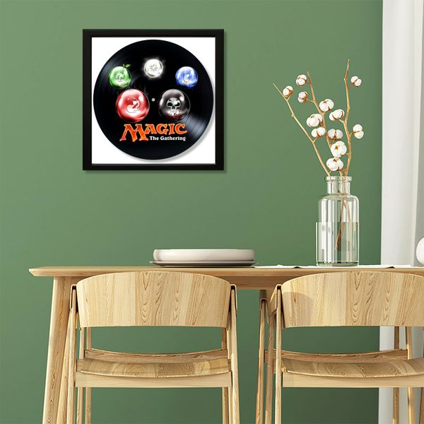 Vinyl Record Decor in a Wooden Frame Magic The Gathering 14" UF-Frame-Magic The Gathering-2 photo