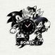 Настінний вініловий годинник Їжак Сонік, діаметр 30см Vinyl-Clock-Sonic-2 фото 1