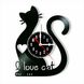 Wall Vinyl Record Clock Cats 12" Vinyl-Clock-Cats-10 photo 1