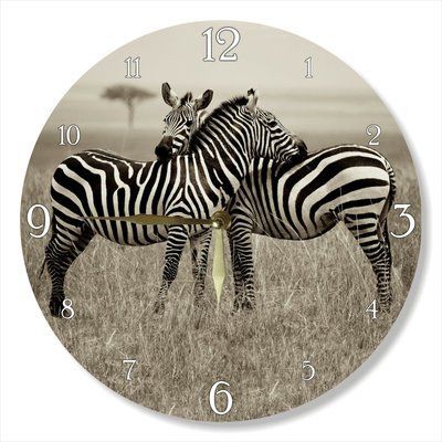 Wall Vinyl Record Clock Zebra 12" 86-2-1 photo