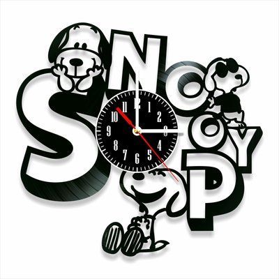 Настінний вініловий годинник Снупі, діаметр 30см Vinyl-Clock-C-Snoopy-11 фото