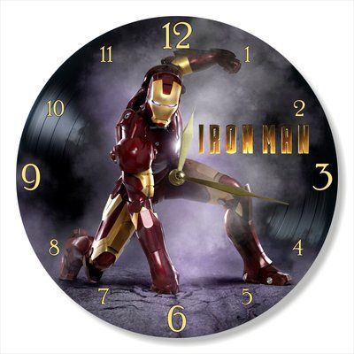 Настінний вініловий годинник Залізна Людина, діаметр 30см UF-Clock-M-Iron Man-2 фото