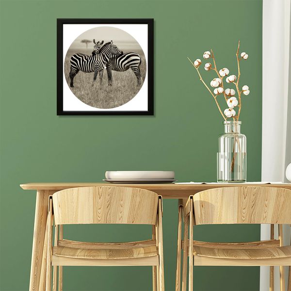 Vinyl Record Decor in a Wooden Frame Zebra 14" UF-Frame-Zebra-1 photo