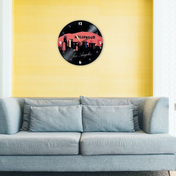 Wall Vinyl Record Clock Los Angeles 12" 29-2-1 photo