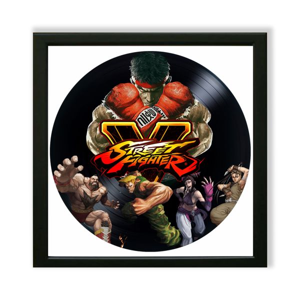 Vinyl Record Decor in a Wooden Frame Street Fighter 14" UF-Frame-Street Fighter-1 photo