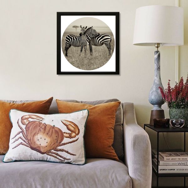 Vinyl Record Decor in a Wooden Frame Zebra 14" UF-Frame-Zebra-1 photo