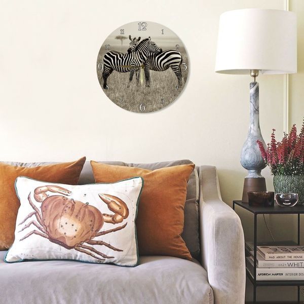 Wall Vinyl Record Clock Zebra 12" 86-2-1 photo