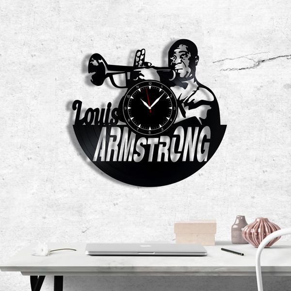 Wall Vinyl Record Clock Louis Armstrong 12" Vinyl-Clock-Louis Armstrong-1 photo
