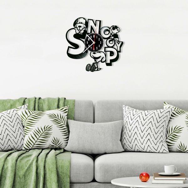 Настінний вініловий годинник Снупі, діаметр 30см Vinyl-Clock-C-Snoopy-11 фото
