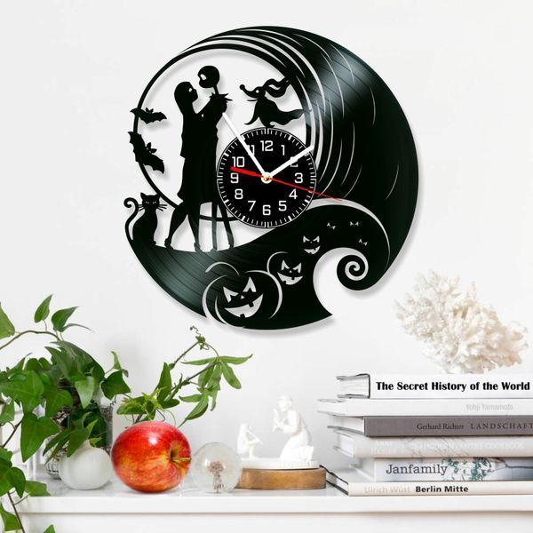 Wall Vinyl Record Clock Nightmare Before Christmas 12" 139-1-4 photo