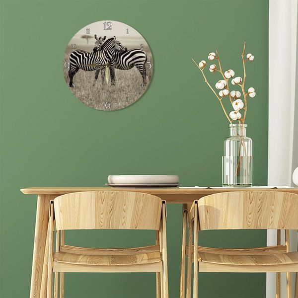 Wall Vinyl Record Clock Zebra 12" 86-2-1 photo
