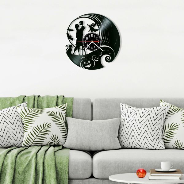 Wall Vinyl Record Clock Nightmare Before Christmas 12" 139-1-4 photo
