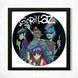 Настінний вініловий декор в дерев'яній рамці Gorillaz, розміром 36см 534-4-2 фото