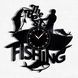 Wall Vinyl Record Clock Fishing 12" 119-1-1 photo 1