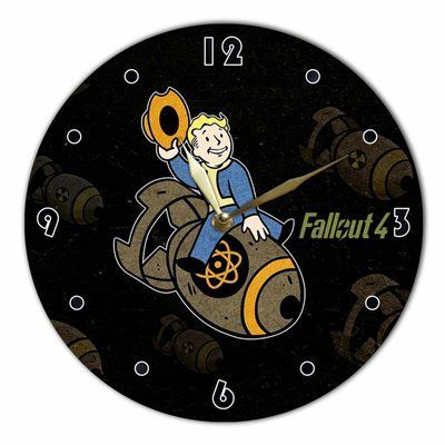 Настінний вініловий годинник Fallout, діаметр 30см UF-Clock-Fallout-2 фото