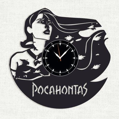 Настінний вініловий годинник Покахонтас, діаметр 30см Vinyl-Clock-C-Pocahontas-2 фото