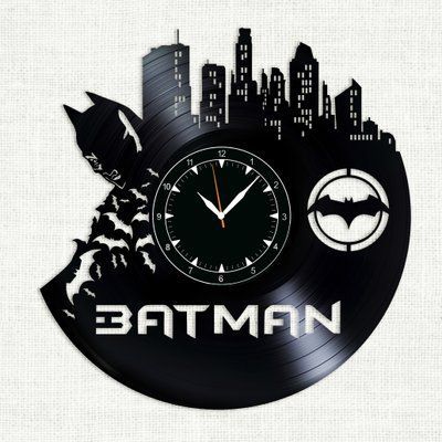Настінний вініловий годинник Бетмен, діаметр 30см Vinyl-Clock-Batman-10 фото