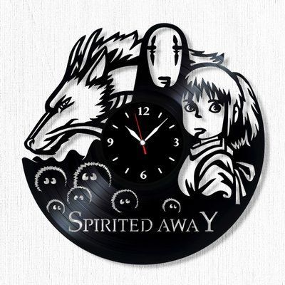 Настінний вініловий годинник Віднесені привидами, діаметр 30см Vinyl-Clock-Spirited Away-2 фото