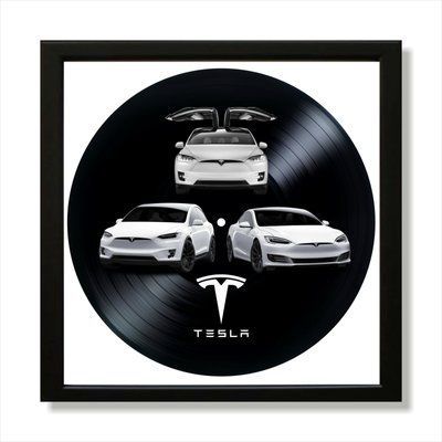 Vinyl Record Decor in a Wooden Frame Tesla 14" 230-4-1 photo