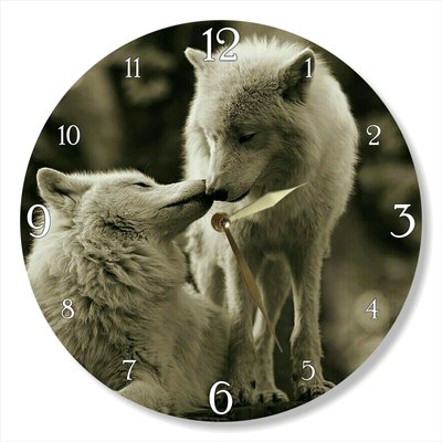 Wall Vinyl Record Clock Wolf 12" UF-Clock-Wolf-1 photo