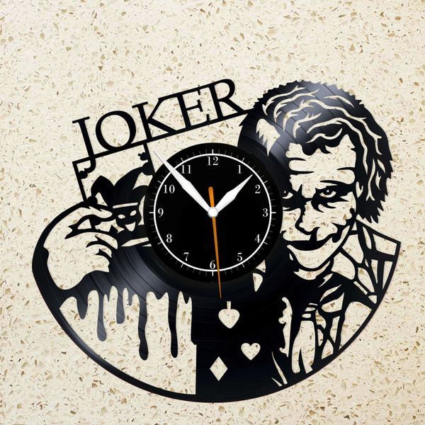 Настінний вініловий годинник Джокер, діаметр 30см Vinyl-Clock-M-Joker-3 фото